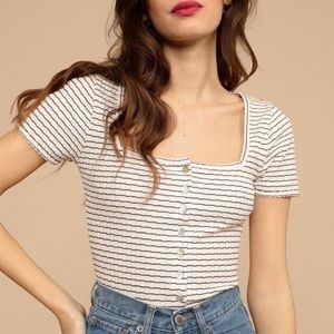 Rouje Eugenie stripped top sz 36 NWT